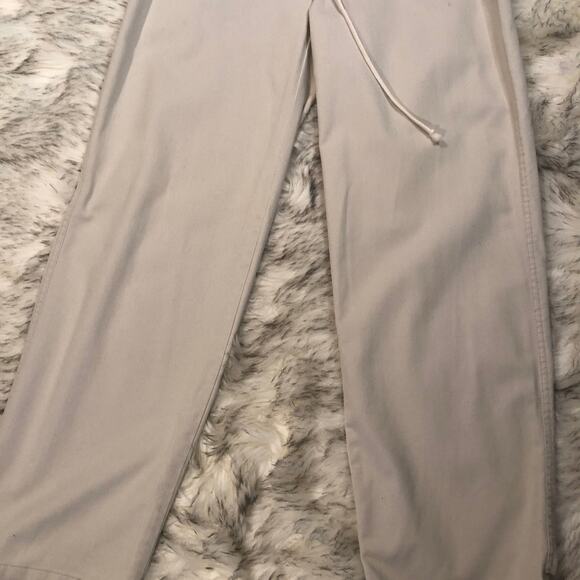 Vintage 90s Cottura Beige Drawstring High Rise Waisted Straight Leg Pants - Picture 5 of 15